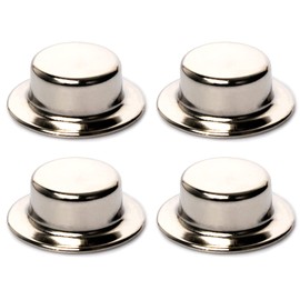 Calvana (4-Pack) Spring Steel Push On Pushnut Caps with Mechanical Zinc Plating-Permanent Washer Caps Fits 1/2” Axles for Hand Trucks, Rolling Bins, and Lawn Wagons-Perfect Alternative for Cotter Pins