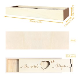 Pregnancy Surprise Box, You Will Be Dad Surprise Box, Wooden Box, Pregnancy Announcement, Surprise Box Baby for Dad, Gift for Family (Du Wirst Papa 1 + 1 = 3)