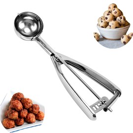 Cookie Scoop for Baking,Medium Size 18/8 Stainless Steel Durable Cupcake Ice Cream Cookie Dough Scooper,2 Tablespoon