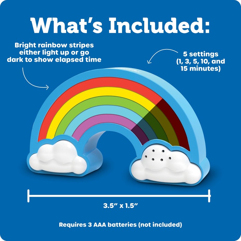 Learning Resources Timer Visivo Arcobaleno per Bambini, Dai 3 Anni,
