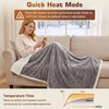 Wearable Heated Blanket with Foot Pocket, Detachable Hood, 8 Heat