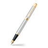 Sheaffer 300, Brushed Chrome, Gold Tone Trim, Fountain Pen: Medium