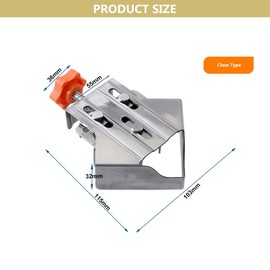 Fenduoer 2PCS Multipurpose Stainless Steel 90 Degree Corner Clamp,New Woodworking Right Angle Clamping,Adjustable Single Handle Corner Clamping Tool for Woodworking,Photo Framing(Close)
