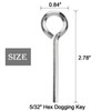 PAGOW 20 Pack 5/32 inch Standard Hex Dogging Key with