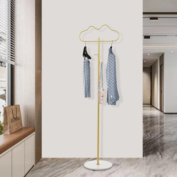 Unbranded Modern Gold Cloud-shaped Coat Rack Floor Mounted Clothes Hanger