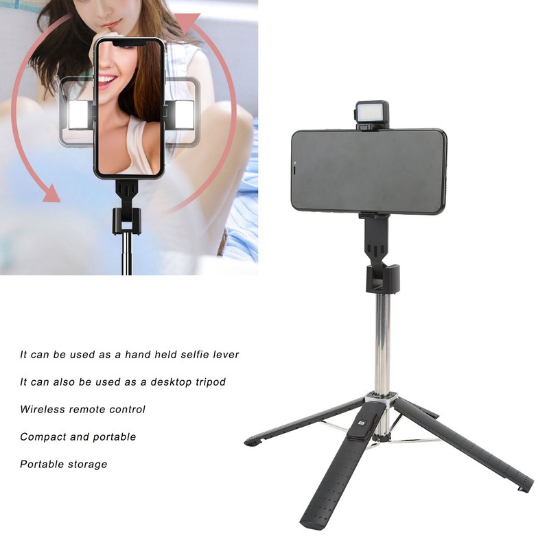 Selfie Stick 360 Degrees Rotated LED Fill Light 3 Levels