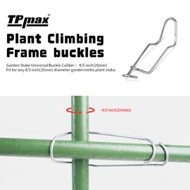 20PCS Galvanized Steel Garden Support Stakes - 4/5 Inch, 20mm, Climbing Vine Trellis Clips for Tomato, Cucumber, Eggplant, Vegetable