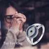 VONALA Evil Eye Ring 925 Sterling Silver Blue Evil Eye