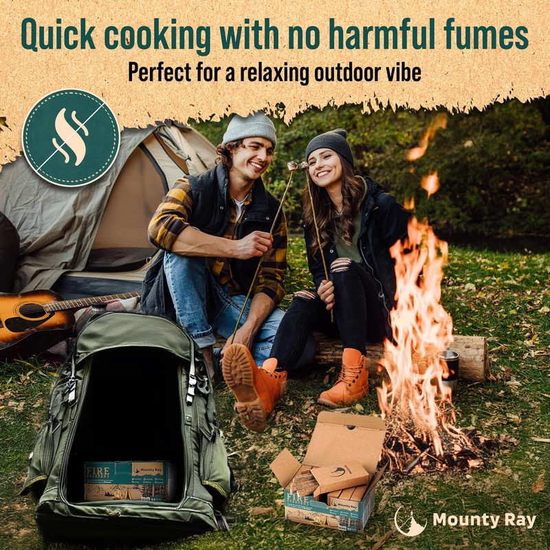 35 pcs Fire Starters for Campfires - Natural Fire Starters