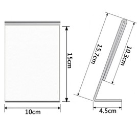 10 Pcs A6 Acrylic Sign Holder, Acrylic Poster Menu Holder Lean to Perspex Leaflet Display Stands, Poster Menu Holder for Office, Shop, Restaurant