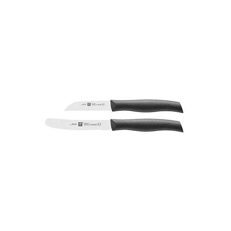 Zwilling Messer Twin Grip 2 teilig, Edelstahl, Silber/Schwarz, 38 x