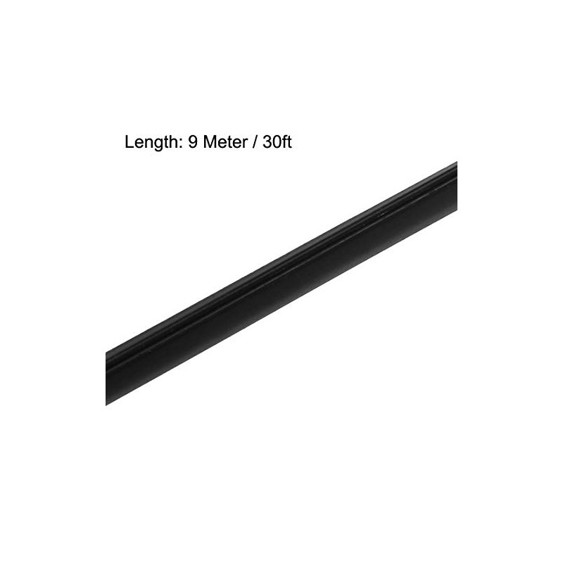 sourcing map Edge Trim U Seal Black Rubber Plastic U