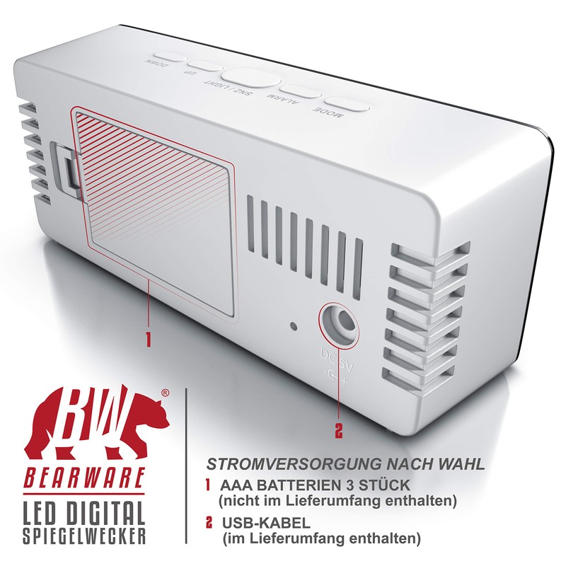CSL - LED Digital Alarm Clock with Temperature Display -