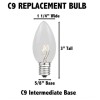 NOVELTY LIGHTS 25 PCS C9 7 WATT LONG LIFE BULBS