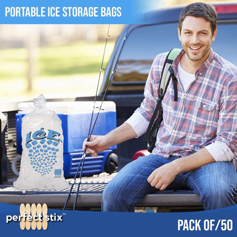 Perfect Stix Icebag10TT-50 Ice Bag with Twist Tie Enclosure, 10