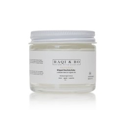 RAQI & BO Whipped Shea Body Butter w/Hempseed Oil | UNSCENTED | For the Whole Family | For Dry and Delicate Skin | Paraben Free, Non-Greasy
