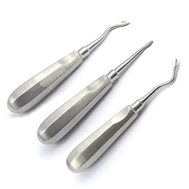 Set of 3 Root Elevators #60 Straight #60L Left #60R Right Spade Concave Tip Dental Instruments by G.S Online Store
