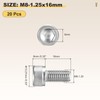 METALLIXITY Socket Head Cap Screw(M8-1.25x16mm)20Pcs, 304 Stainless Steel Allen Socket