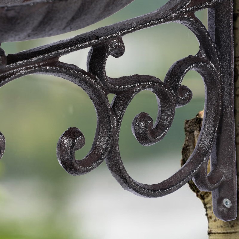JUXYES Wall Mount Birds Feeder with Hanging Bracket, Heavy Duty