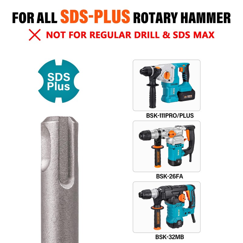 Berserker SDS-Plus Shank Scaling Chisel,3 x 10 in. Ceramic Tile