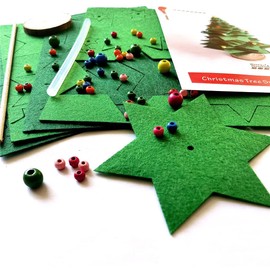 ZANZER DIY Felt Christmas Tree Set,Christmas Arts and Crafts Kits for Kids, DIY Hand Decorative Christmas Ornaments Projects for Home Decoration Holiday Party Decor Supplies