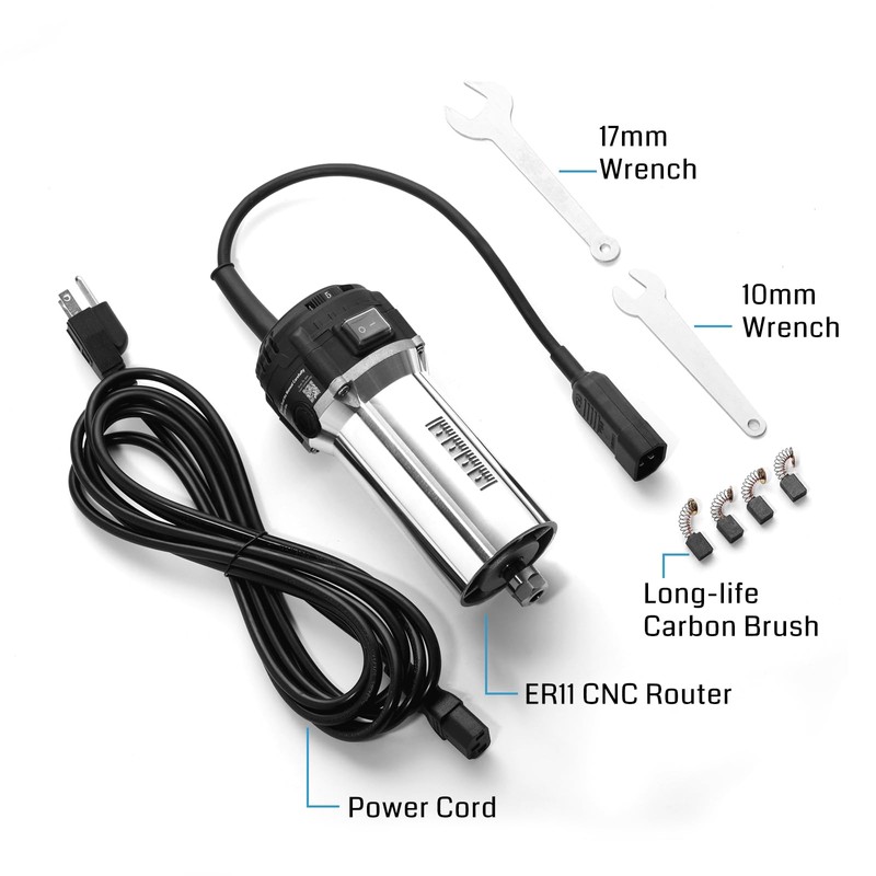 Genmitsu 710W Compact Router 65mm Diameter, 6 Variable Speeds Palm