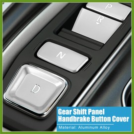 HOPESPANNER Gear Shift Switch Panel Electronic Handbrake Button Cover Trim for Honda Accord 2018-2022 Hybrid Version Silver Tone (Set of 9) Vehicle Components