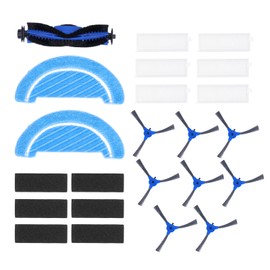 Main Brush Side Brush Filter Mop Cloth Replacement Fit for Conga 1090 Robot Vacuum Cleaner