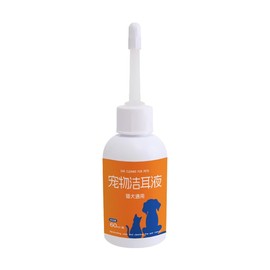 PAWSToyTechy Pet Ear Cleaner Drops for Dogs & Cats - Gentle Ear Cleaning Solution for Deodorizing & Wax Removal, Safe for Pets & Humans - 60ml (A)