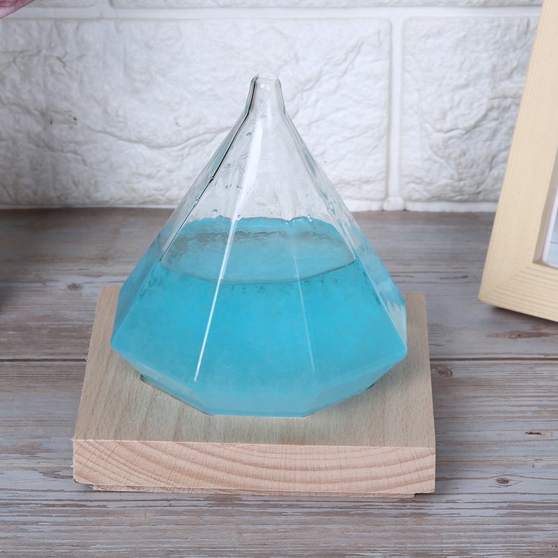 Distinctive Diamond Shape Weather Forecast Glass Bottle Home Decoration Birthday