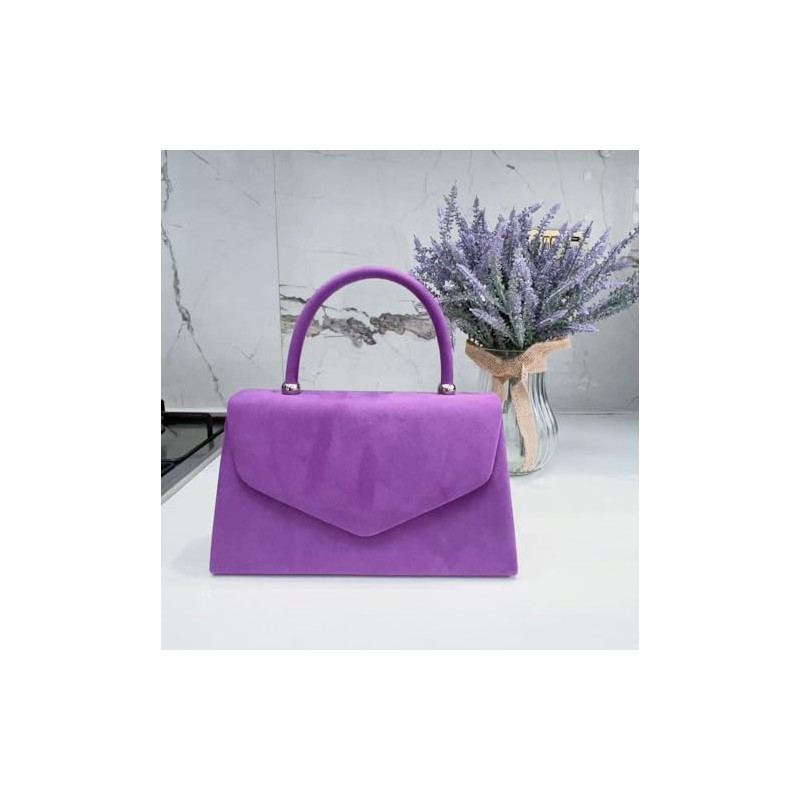 LeahWard Women's Clutch Bag Top Handle Wedding Suede Handbags 304
