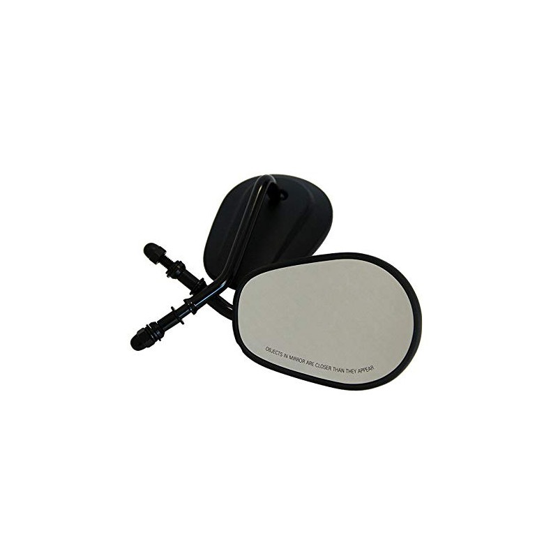 8mm Tapered Motorcycle Teardrop Rearview Short Stem Side Mirrors Replacement