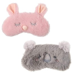 Schlafmaske, Tieraugenmaske, Hase, Koala, Schlafmaske für Kinder, Erwachsene, Mädchen, 2 Stück