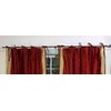 Indian Selections Rust Tie Top Sheer Sari Curtain/Drape/Panel - 43W