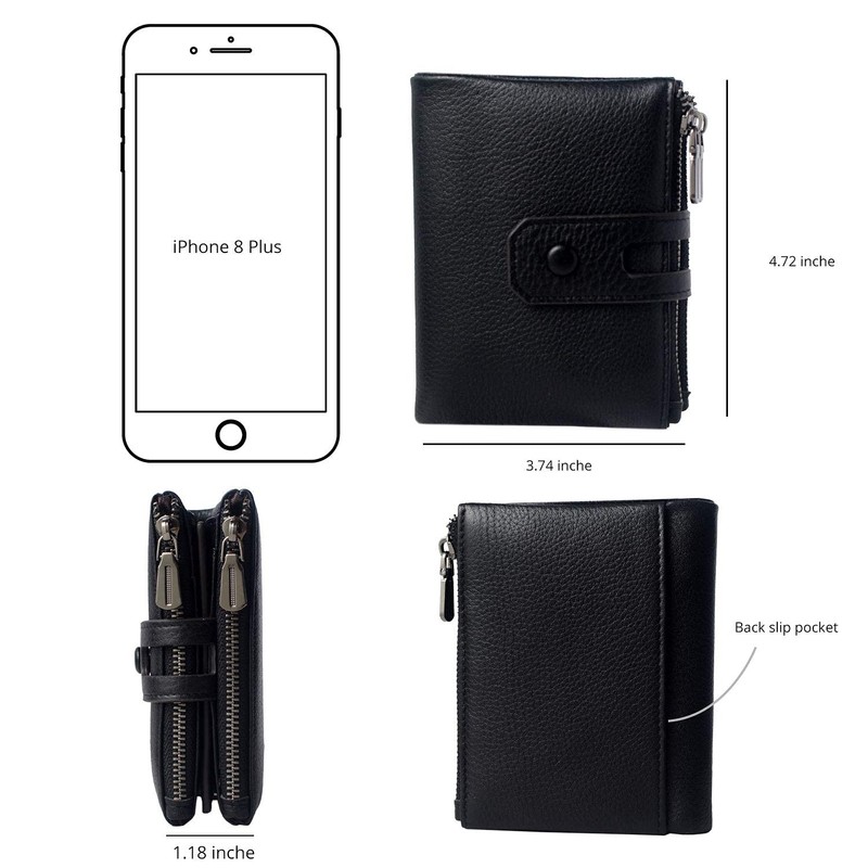 Small Soft Leather Purses for Women, RFID Blocking Women's Credit