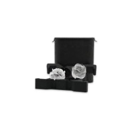 Trendy Bartender Crystal Clear Elegant Rose Crystal Ice Maker - Black