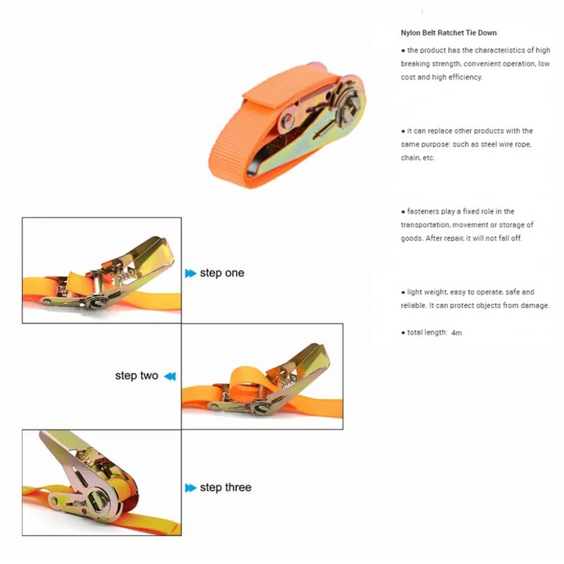 Endless Ratchet Tie Down Straps Heavy Duty Cargo Tie Downs
