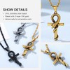 Suplight Ankh Cross Pendant Necklace for Men and Women, 18