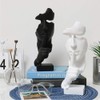 Asng Creative Abstract Men Figurine Sculptures, Keep Silence Statue, Thinker