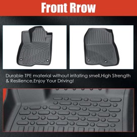 All Weather Floor Mats Compatible for Honda CR-V 2023 2024 (Include Hybrid) TPE Rubber Liners Accessory for Honda CRV 2023 2024 Odorless Anti-Slip Mats