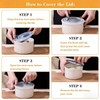 14 oz Ceramic Ramekins with Lids, Set of 4 Oven