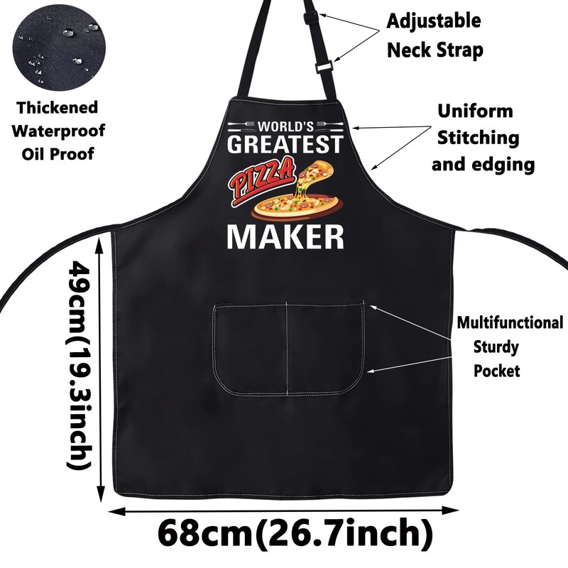 WZMPA Pizza Lover Adjustable Apron With Pocket Pizza Chef Gifts