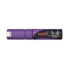 UNI CHALK PWE-8K VIOLET MARKER CHISEL TIP 8.0mm - Single