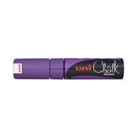 UNI CHALK PWE-8K VIOLET MARKER CHISEL TIP 8.0mm - Single Marker