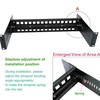 19 Inches Adjustable Rack Mount DIN Rail Bracket for Media