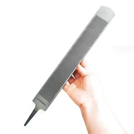 XTDTMTC 45cm horseshoe shaped, widened horseshoe shaped file with rubber handle, carbon steel file tool, suitable for horse/cow/donkey/animal hooves, grinding tool