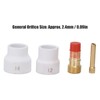 LiebeWH 4pcs TIG Gas Lens Kit White Ceramic Nozzle Short