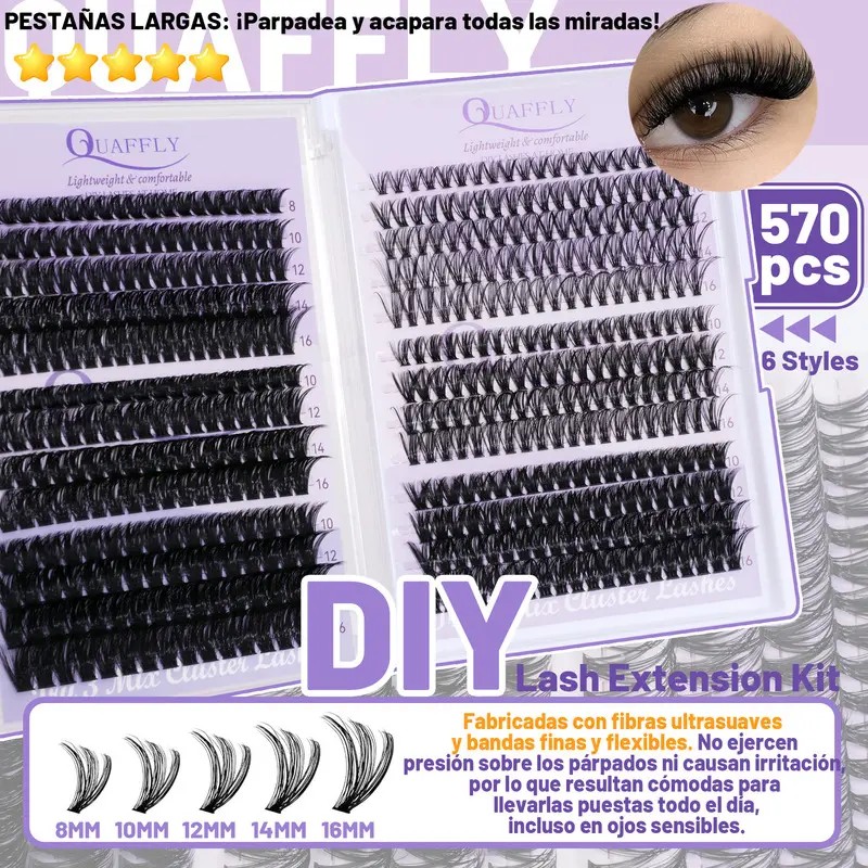 Kit De Extensión De Pestañas De Capacidad Extragrande