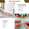 WEWAYSMILE 80 pcs 15mm Silicone Beads Loose Round Silicone Beads