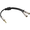 InLine® Slim Audio Y-Cable Jack 3.5 mm Male to 2